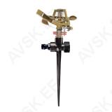 Pulsating Metal Sprinkler on Metal Spike