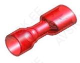 TERMOKAHANEV LAPIK "EMA" KAETUD PUNANE 6.3X0.8MM 10TK JUHTMEOTSIK M+