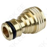 Brass tap connector, 1/2"
