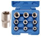 Socket Set, E-Type | 12.5 mm (1/2") Drive | E10 - E24 | 9 pcs.