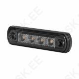 Ld676 "graphite" küljetuli led kollane tumeda klaasiga 12/24v 110x31x15mm
