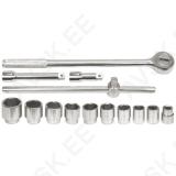 Padrunvõtmete komplekt ¾" 14 osa 22-50mm plekk-kohvris