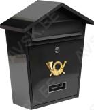 Mailbox 380X320X105mm Black Metallic