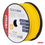 Kaabel kollane CCA 1x1,5mm2 50m 7,5A 12/230V Amio