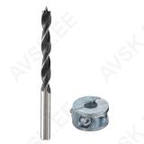 Wood Twist Drill Bit Set 10 mm With Depth Stop, 2 Pcs.