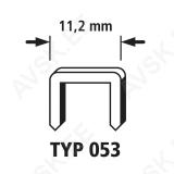 Broad Back Staples 4 mm, 2400 pcs, Extra Hard Steel, Type 053