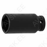 Impact Socket Hexagon, deep | 12.5 mm (1/2") Drive | 27 mm