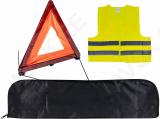 Avariikomplekt ohukolmnurk+helkurvest kotis jbm