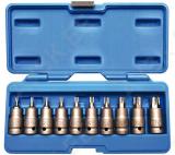 Impact Bit Socket Set | 12.5 mm (1/2") Drive | T-Star (for Torx) T20 - T70 | 10 pcs.