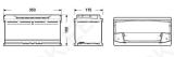 EXIDE 100AH 900A PRE 353X175X190 -/+