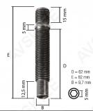 TIKKPOLT TP14X1.50/82 (62MM+5MM+15MM) PRD82CH5 TOPELTKEERMEGA