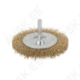 Brass Wire Wheel Brush Ø75x7, round shank