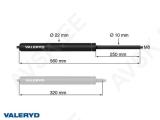 Gaasivedru Arctic L = 560 mm, L kokkusurutud = 320 mm, 400N, Ø22/10 mm, M8