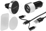 LAADIMISKOMPLEKT 3IN1 LAADIJA/TELEFONIHOIDJA/USB LAADIMISJUHE 120CM CARMOTION