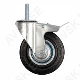 Thr.Stem Dbl Brake Sw.Caster-Black Rub.