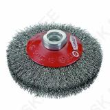 Wire Bevel Brush 100mm x M14 Crimped