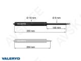 Gaasivedru Arctic L = 330 mm, L kokkusurutud = 200 mm, 200N, Ø18/8 mm, M6