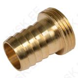 Brass hose connector with male thread M3/4", 12 mm