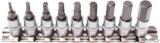 Bit Socket Set | 6.3 mm (1/4") Drive | internal Hexagon 3/32" - 3/8" | Inch Sizes | 9 pcs.