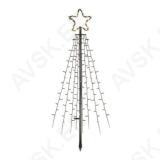 LED Christmas Metal Tree, 180cm, Outdoor, warm white, timer