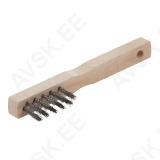 Steel Wire Hand Brush, 3 Rows 200mm