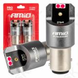 LED CANBUS PRO series PUNANE BAY15D P21/5W 4x3030 SMD 12/24V AMIO