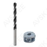 Wood Twist Drill Bit Set 8 mm With Depth Stop, 2 Pcs.