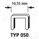 Broad Back Staples, 10 mm, 1000pcs, Type 050