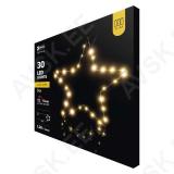 30LED XMAS METAL STAR 3AA T WW