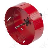Bi-Metal Hole Saw Ø 127 mm with hexagon adapter and centring drill, cutting depth 40 mm