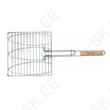 Triple Fish Grid (28 x 28 cm), wooden handle