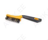Hand Scratch Brush 110/270 straight steel wire 0,35 T23 plastic body black-and-yellow / 3 rows
