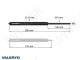 Gaasivedru Arctic L = 280 mm, L kokkusurutud = 170 mm, 100N, Ø15/6 mm, M5