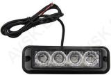 Strobo vilkur kollane 4-led 12/24v r65 r10 120x45mm