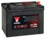 YUASA 12V 72Ah 630A SMF 258X174X225 -/+