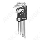 Torx Security Key Set 9Pcs T10-T50 Crv