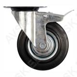 Double Brake Sw. Caster W/Black Rub.125