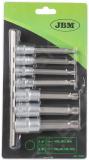 7-OS. 1/2"+3/8" PIKKADE 12-TÄHIK PADRUNOTSIKUTE KOMPL. M6-M14. SIINIL JBM*