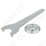 Flange Key Set for Angle Grinders, Straight, 2 pcs., with flange nut M 14, pin distance 35 mm