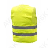 High-visibility vest, yellow, size