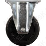 Fixed Caster With Black Rubber 65mm