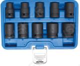 Impact Socket Set, Hexagon | 12.5 mm (1/2") Drive | 10 - 24 mm | 10 pcs.