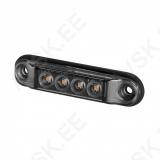 LD2328 "GRAPHITE" KÜLJETULI LED KOLLANE TUMEDA KLAASIGA 78X19X11MM 12/24V IP68