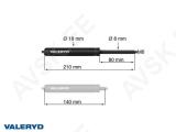 Gaasivedru Arctic L = 210 mm, L kokkusurutud = 140 mm, 200N, Ø18/8 mm, M6