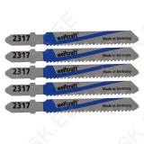 HSS Jigsaw Blades 5 pcs; T-shank; sheet steel, aluminium