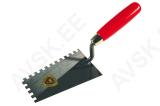 Left-Handed Notched Trowel, Stainless Steel