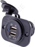 USB LAADIJA 2 PESA 12/24V 3.1A SÜVISTATAV CARMOTION