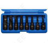 Jõupadrunotsikute komplekt kuuskant 5-19mm x 75mm 1/2", 8 osa