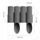 Vaipiire plast 4-elementi hall 2,3m(10tk x23cm)