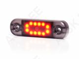 KÜLJETULI LED 12/24V PUNANE TUMEDA KLAASIGA12-LED 84X25X11MM